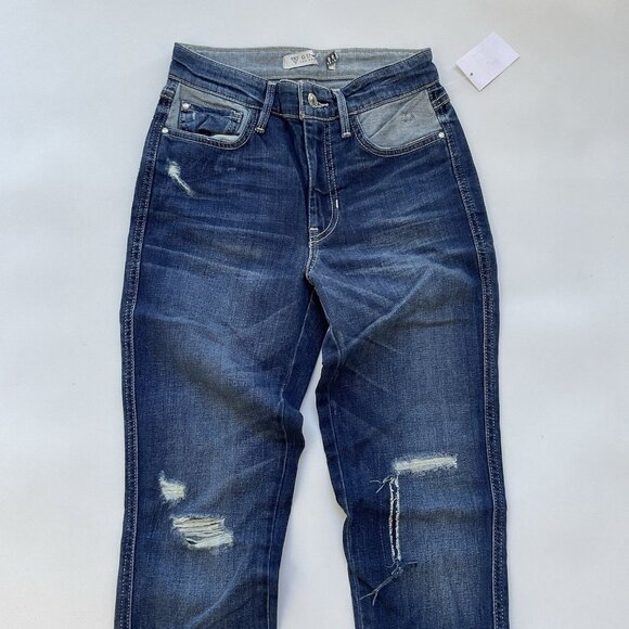 Guess Women’s 1981 High Rise Skinny Jeans Blue Distressed Wash Size 24 - Picture 4 of 14